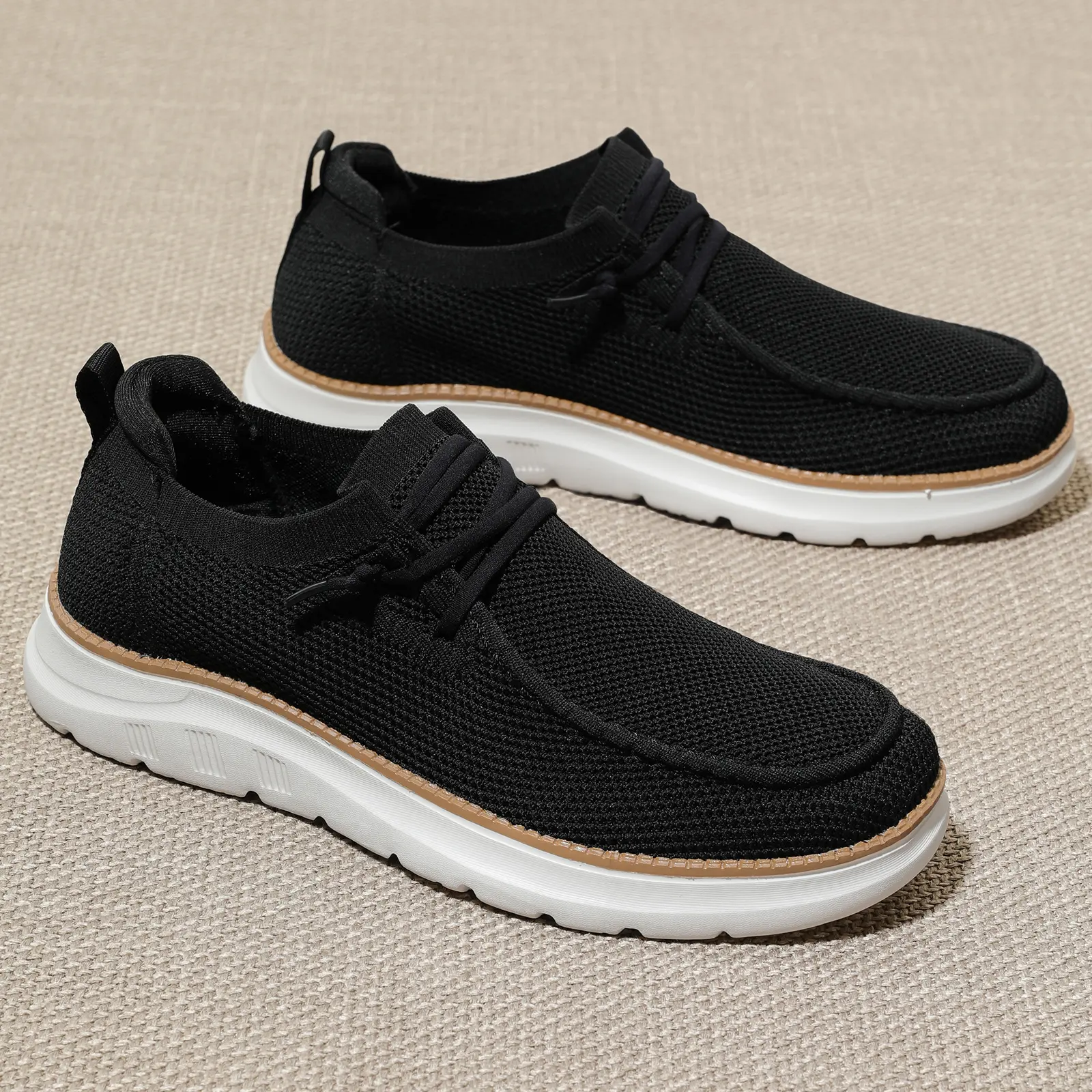Men's Casual Slip-On Loafers - Mocassin-Style Walking Shoes, EVA Soft Sole, Fabric Round Toe, All-Seasons Lightweight Business Flats,shoes for back to school,back to school shoes