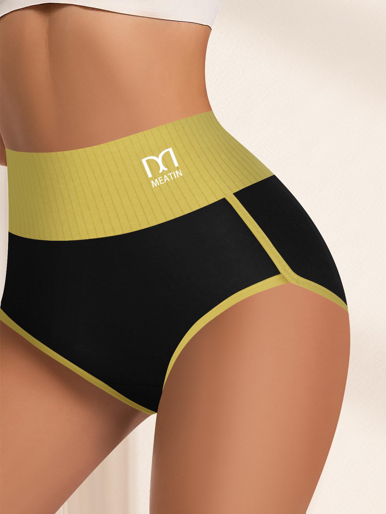 5 pieces of Women's Breathable High-Waist Seamless Underwear, Comfortable Soft Stretch Panties with Tummy Control, Multicolor Fashion Briefs f Womenswear or Everyday Wear - Ideal for Postpartum and Shaping Support Outdoorfun Spandex thongs