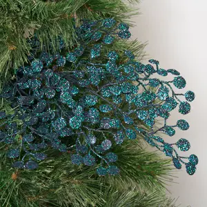 Turquoise Glitter Jade Plant Spray - 38"