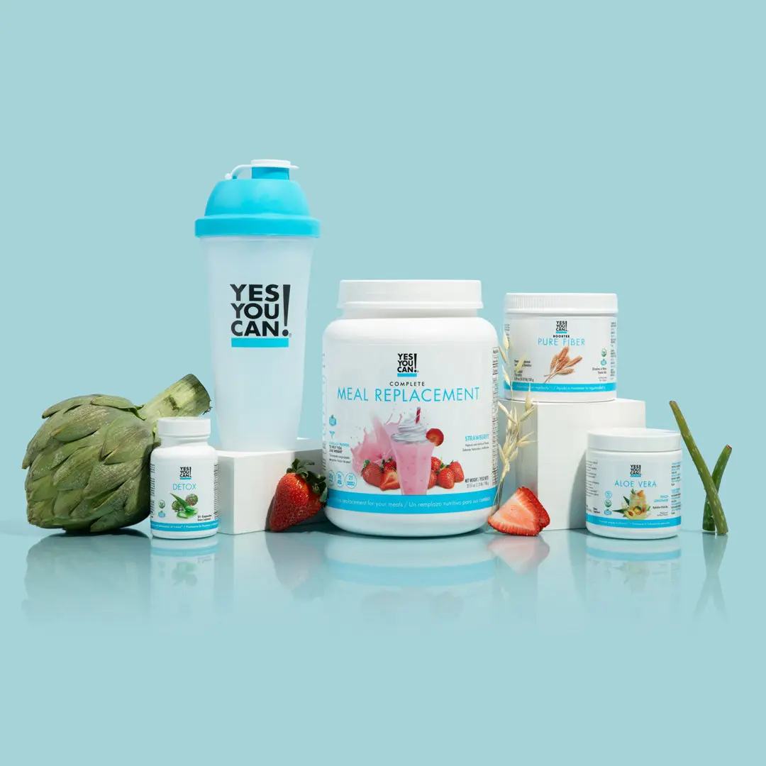 Yes You Can! Detox Plus Kit - Natural Detox System with Artichoke Broccoli Thistle Seed Extracts, Aloe Vera, High Fiber/ Meal Replacement, Shake Booster, Aloe vera, Detox Supplement Dietary Healthcare