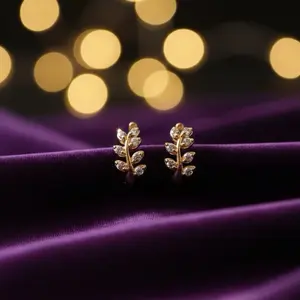 Elegant Gold-Tone Padlock Earrings with Cubic Zirconia Accents for Women's Fashion Jewelry