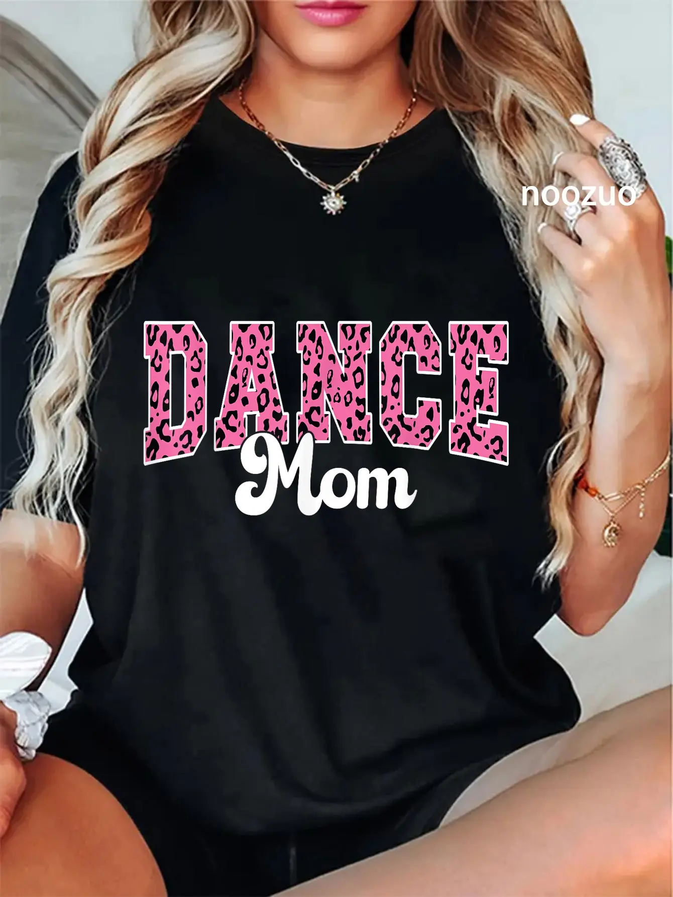 100% Cotton Dance Mom Leopard Dancing Mom Life Girls Women Dancer T-Shirt