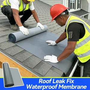 Roof Repair sealant Tape 39IN/19IN Heavy-Duty Waterproof Self-Adhesive Leak Barrier for RV Roofs Agricultural Sheds & Concrete Floors UV-Stable Flexible No-Tool Installation