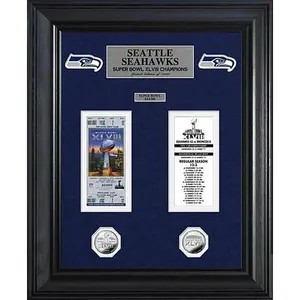 Highland Mint Officially Licensed NFL Super Bowl Ticket and Game Coin Limited Edition Framed Collection by The Highland Mint - Seattle Seahawks