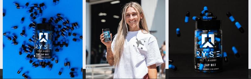 RYSE Project Blackout Pump Cap Max - Pre Workout Nitric Oxide Booster Supplement for Men - Pumps & Blood Flow - 30 Servings (120 Capsules)