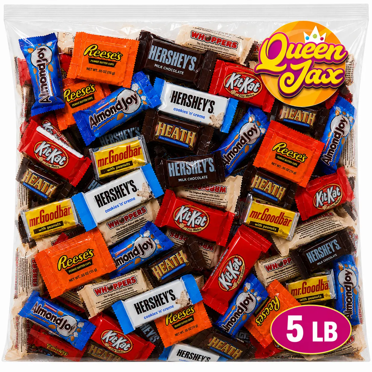 Assorted Chocolate Variety Pack Bulk -5 Lb Bulk Candy Chocolate Mix- Individually Wrapped (Candy Selection May Vary From Picture)