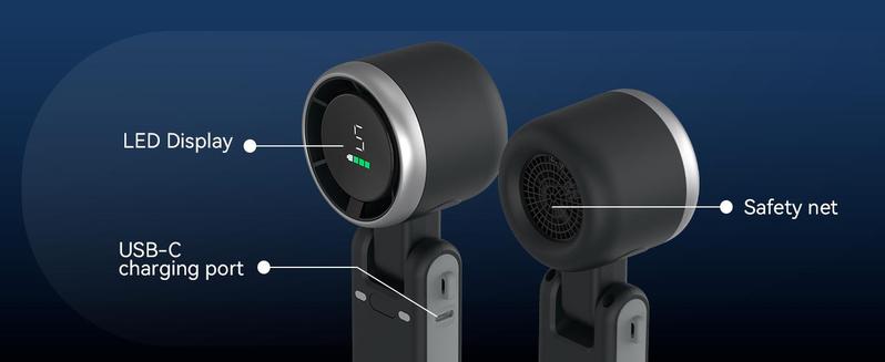 Portable Handheld High Speed Fan, 5-speed Airflow Wind, Foldable & Hanging Neck Fan, Suitable for Family, Travel, and School, Best Friend Gifts