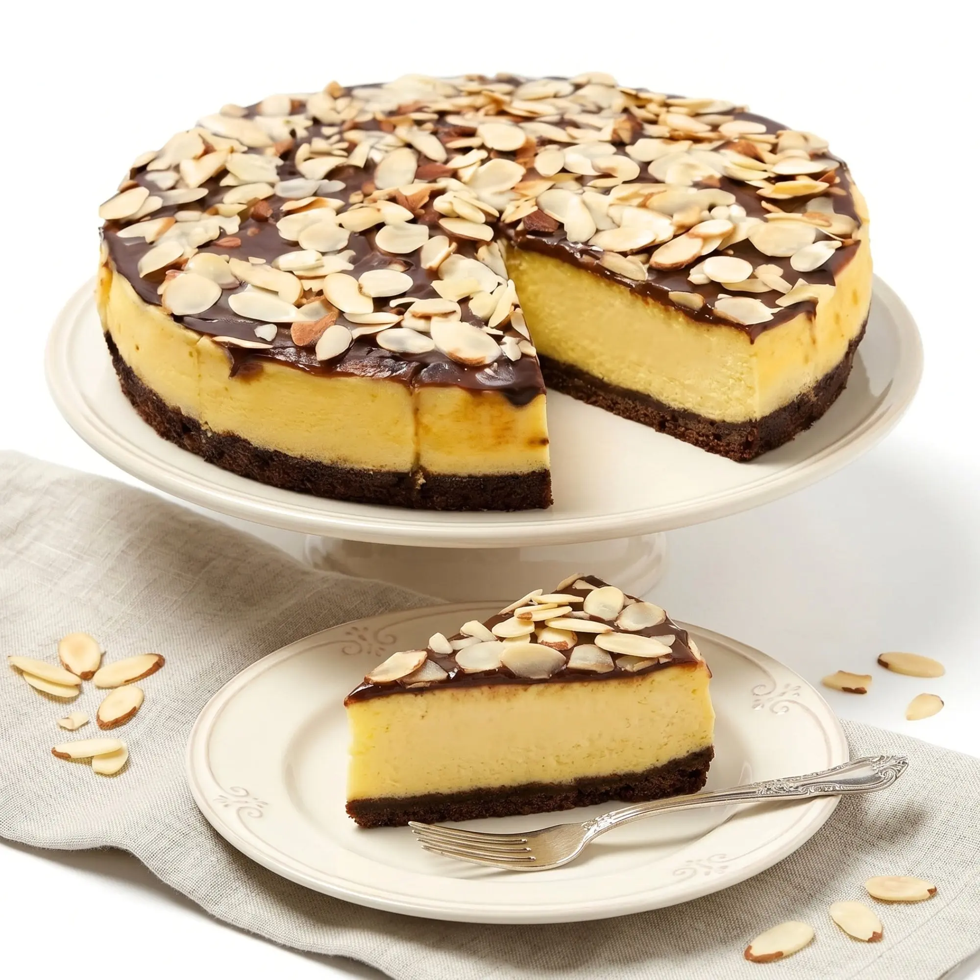 Andy Anand Fudge Brownie Cheesecake, 9-Inch, 2.8 lb – Halal, Real California Cream Cheese, No Preservatives, Birthday & Holiday Gift Box