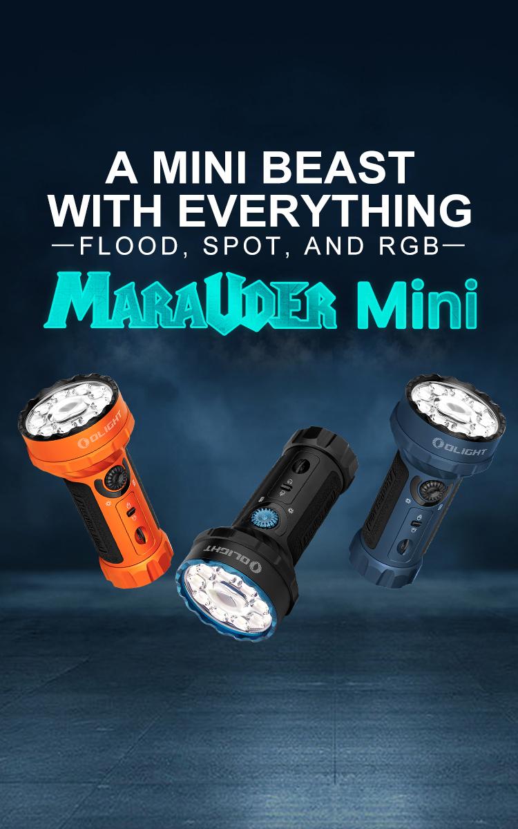 OLIGHT Marauder Mini Rechargeable Flashlight, 7,000 Lumens Brightest Flashlights with 600 Meters Beam Distance, MCC3 Magnetic Charging Handheld Lights
