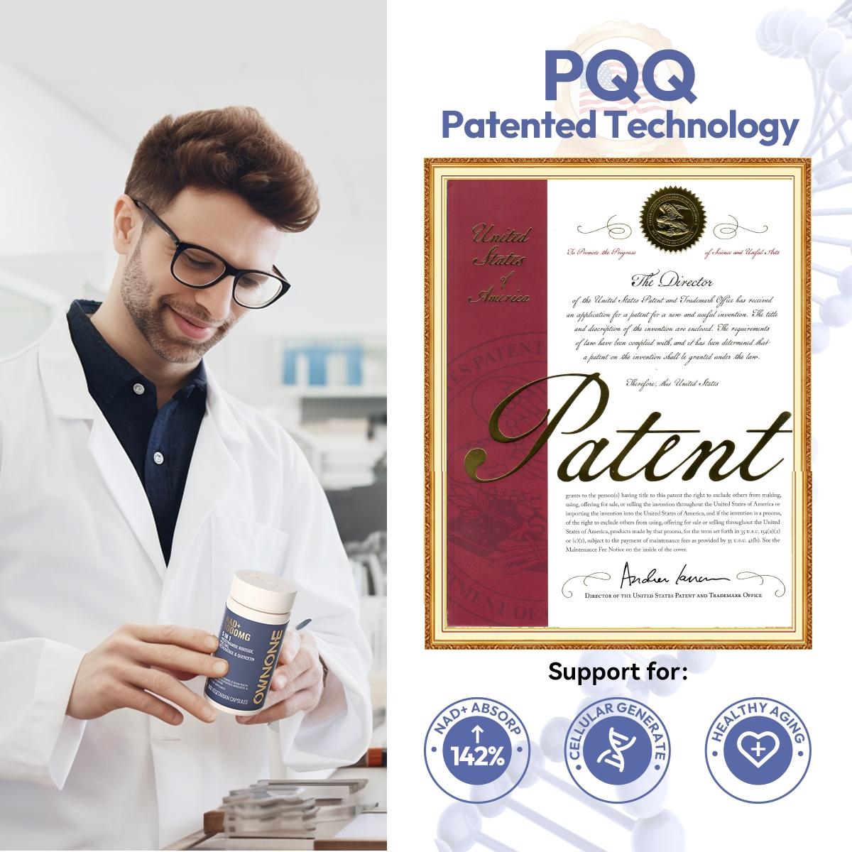 OWNONE NAD+ 1000MG 5 IN 1 | Supplement for Skin Aging ＆ Brain Health Support | Supports Cellular Repair, Energy and Focus | Nicotinamide Riboside, PQQ, TMG, Resveratrol ＆ Quercetin 5 in 1 | 60 VEGETARIAN CAPSULES