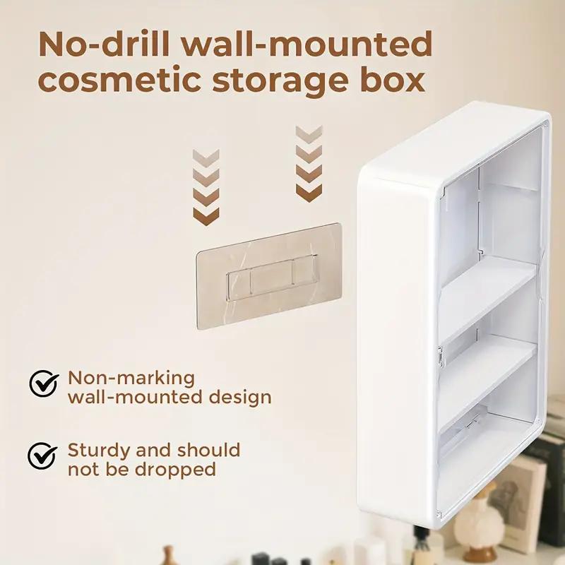 Three-Layer Wall-Mounted Figure Model Storage Display Box Multifunctional Plastic Magnetic Door Opening for Convenient Storage and Display