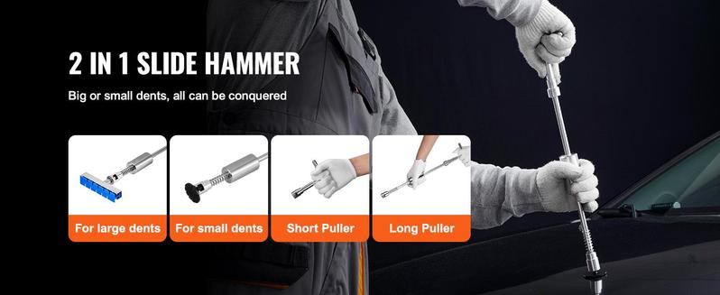 VEVOR Car Body Dent Puller Bridge Lifter Tool Paintless Hail Remover Repair Kit