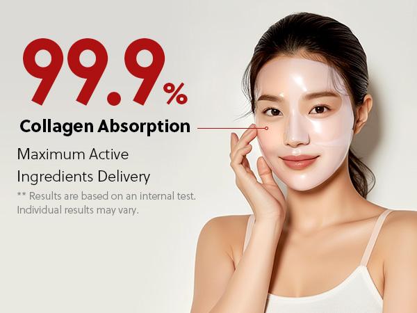 [Cosyuree] Collagen + Peptide Deep Absorbing Gel Mask｜ Hydrating & Firming Overnight Premium Facial Mask ｜Anti-aging & Brightening – Korean Vegan Skin Care (4 pack)