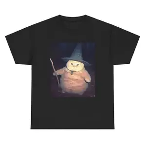 Chubby Cat Wizard Meme T-Shirt Meme Graphic Tee Humor