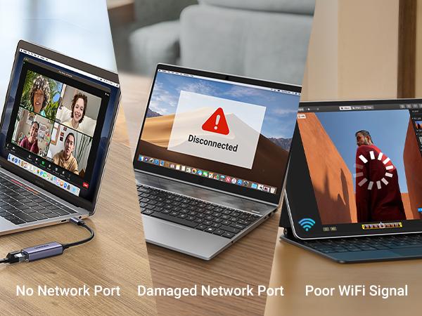 UGREEN USB C to Ethernet Adapter, Plug and Play 1Gbps Ethernet Adapter, Aluminum Case, (Thunderbolt 4/3 Compatible) to RJ45 Network Dongle, Compatible for MacBook Pro/Air, iPhone 16 Pro/Max, iPad, XPS