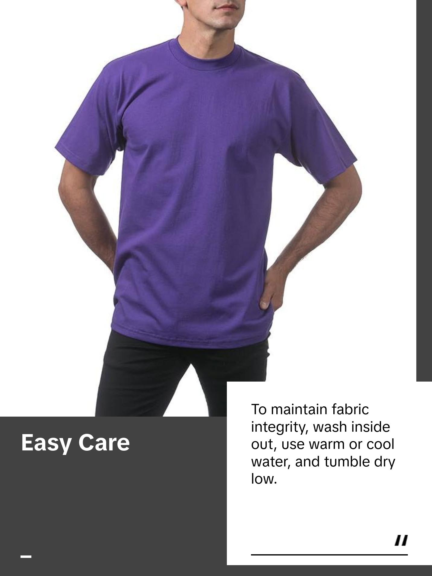 Pro Club shirts Men's Heavyweight Short Sleeve T-Shirt Casual Cotton Tee Pro Club Plain LA \ Hip Hop Harem Loose Fitting  All colors  Streetwear Menswear