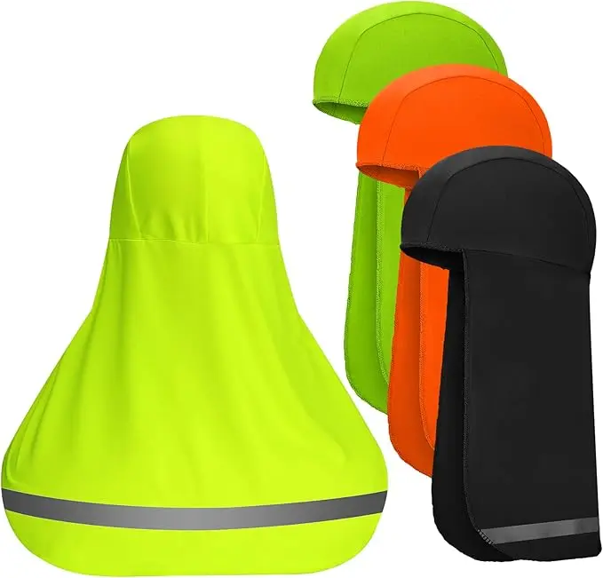 Yeomoo 4 Pieces Hard Hat Sun Shade with Neck Flap, Cooling Skull Cap for Outdoor Work, Fishing & Hiking,camping essentials