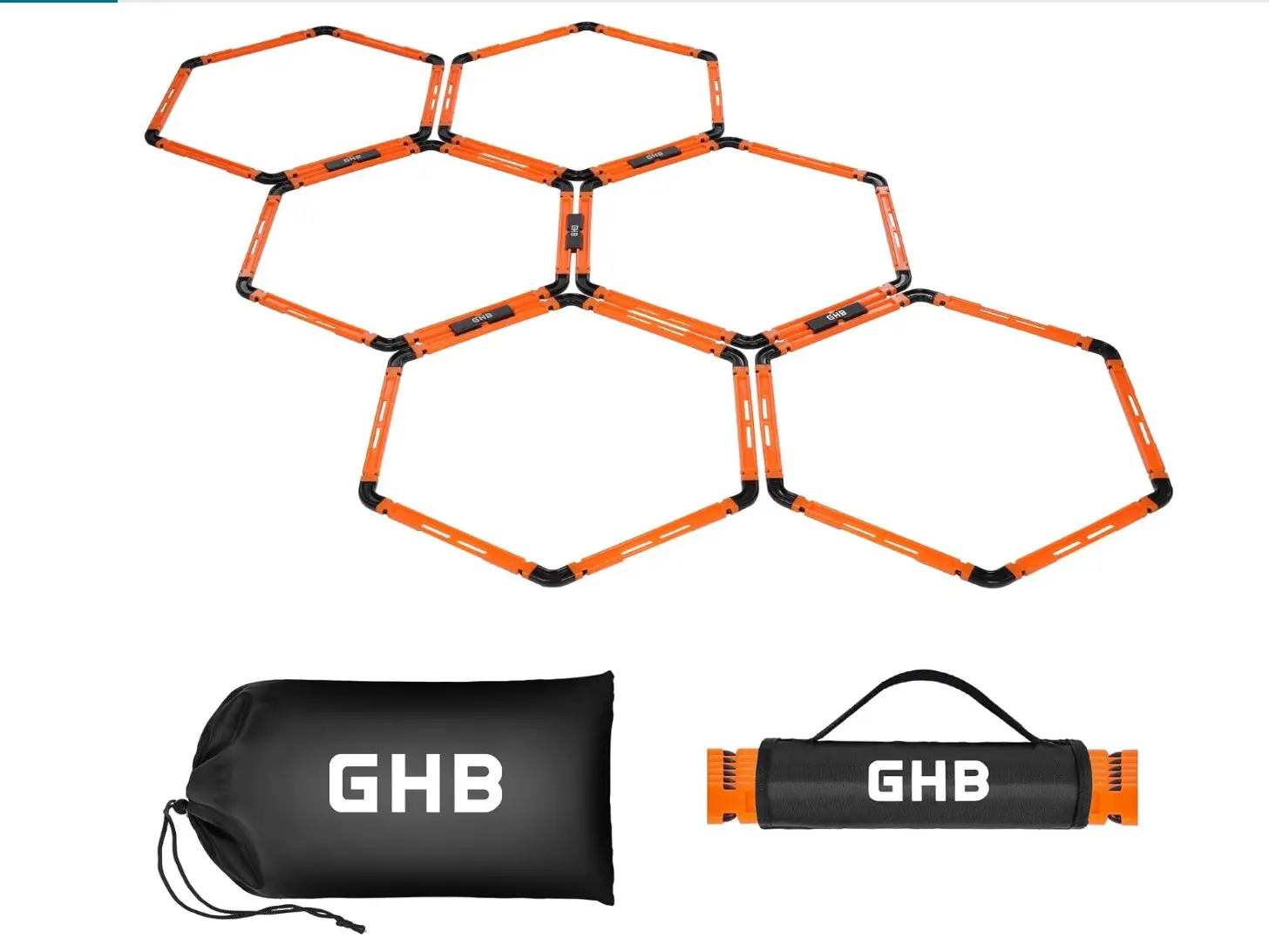 Hex Agility Rings for Football Route Running & Speed Training – Footwork Ladder Alternative for WR, DB & Athletes