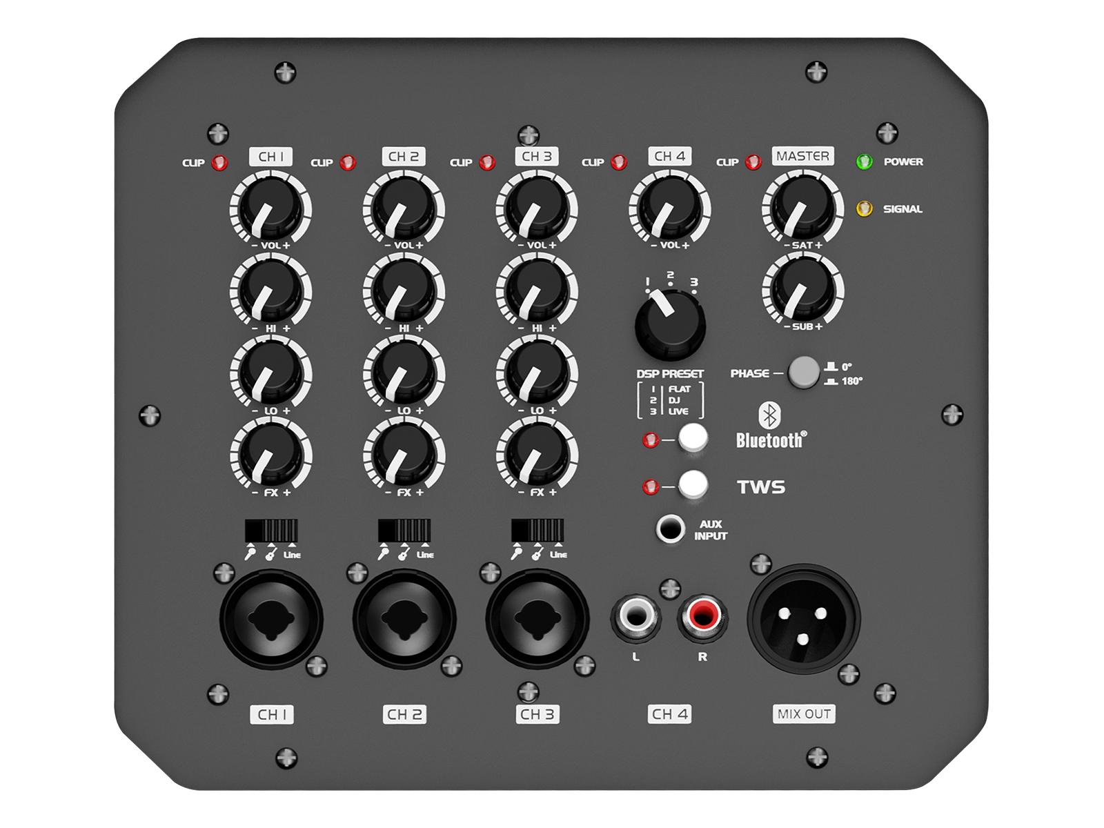 LOTAWAY EQ-1000 Powered Column PA System with 15" Wooden Subwoofer, 3600W Portable Line Array Speaker with 8x3" Neodymium Drivers, 4-Channel Mixer, DSP & Bluetooth TWS for DJ, Church, Live, Club LOTAWAY EQ-1000 Powered Column PA System with 15" Wooden Subwoofer, 3600W Portable Line Array Speaker with 8x3" Neodymium Drivers, 4-Channel Mixer, DSP & Bluetooth TWS for DJ, Church, Live, Club