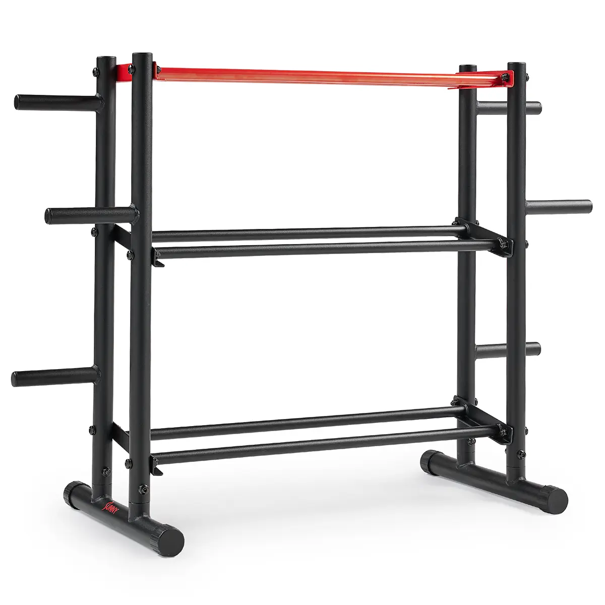 SUNNY 3 Tier Weight Storage Rack 835 lbs Capacity Heavy Duty Dumbbell Rack Weight Organizer Home Gym Fitness Workout Equipment Free Weights Kettlebell Storage Shelf Compact Lifting Strength Training Rack for Garage Gym Exercise Room Olympic Plate Tree