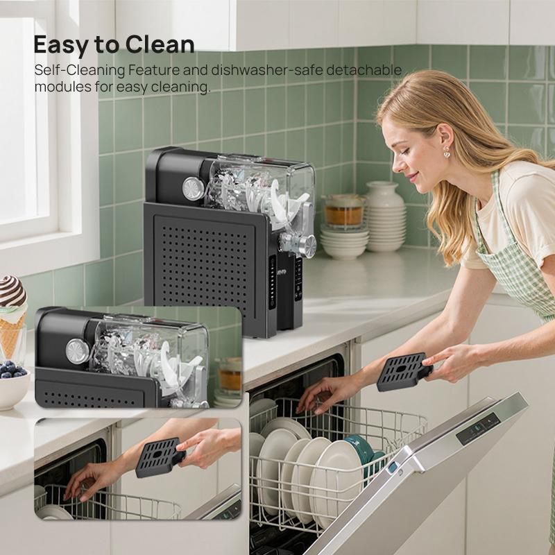 Slushie Machine, 88 oz Slushy Machine & Ice Cream Maker with Self-Cleaning Function, 6 Preset Programs, AD03 Professional Frozen Drink Maker for milkshakes, smoothies, margaritas, frappés, and more. Ice Cream#TikTokShopBlackFriday, Blenders