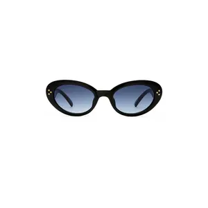 Le Specs Tootsie Sunglasses in Black & Smoke Gradient