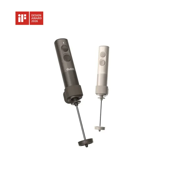OutIn LattoGo Rechargeable Cordless Milk Frother Wand for Coffee & Tea Preparation, Coffee Frother Rechargeable