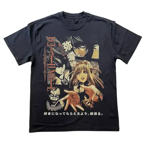 Boot death note T-shirt, vintage graphic shirt, retro y2k outfits tshirt Soft Cotton Comfortable Everyday Wear Casual Unisex Apparel