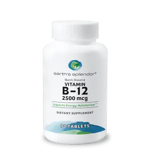 Earth's Splendor Vitamin B12 Methylcobalamin 1000 mcg Quick Dissolve Cherry Tablets for Energy Metabolism & Cognitive Function