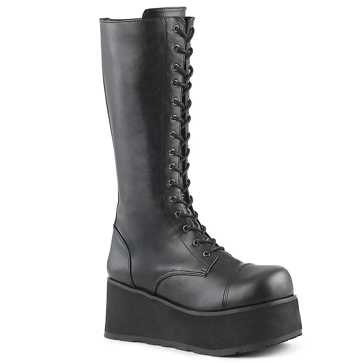 Demonia Men's Trashville-502 Black Vegan Leather Over-the-knee Boots