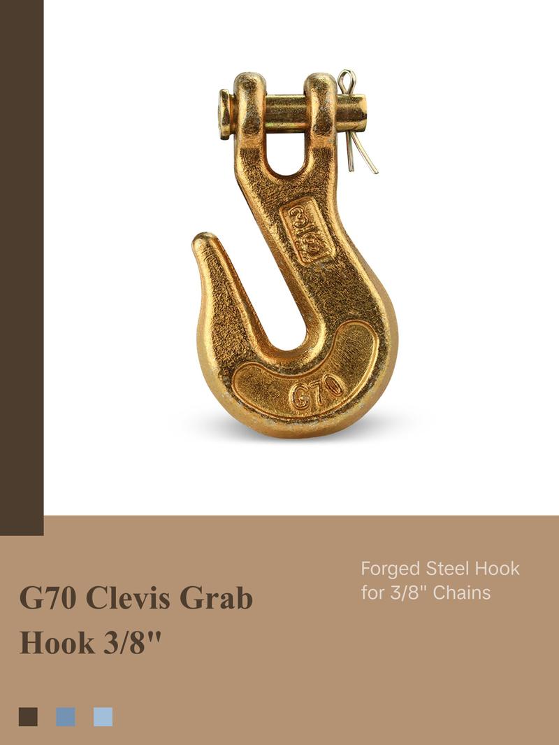 G70 Clevis Grab Hook, 3/8"