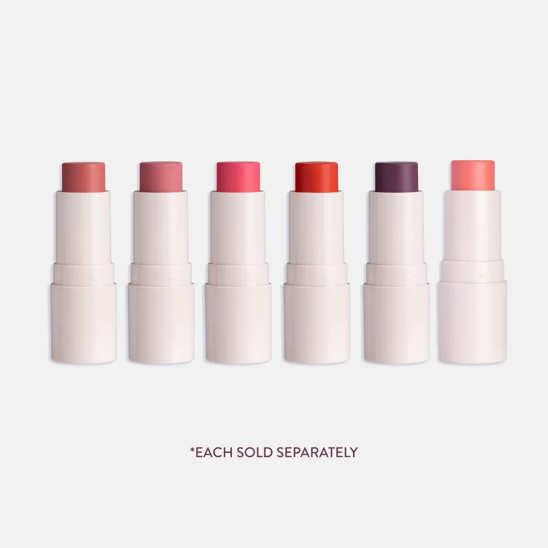 Red Aspen Cream Blush Stick with Vitamin E for a Buildable Dewy Flush in 5 Shades