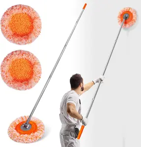 Wall Mop, Primium 68” Wall Cleaner, Baseboard Cleaner, Professional-Grade Baseboard Cleaner Tool with Handle, Dust Mop, Efficient Cleaning Tools