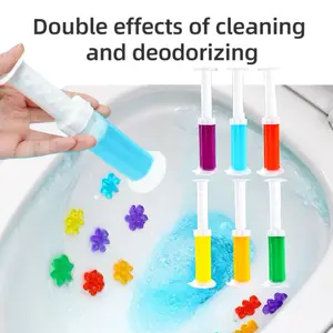 Toilet cleaning flower shaped gel, with strong cleaning ability, can also keep your toilet fragrant, convenient to use, suitable for home, going out, hotel