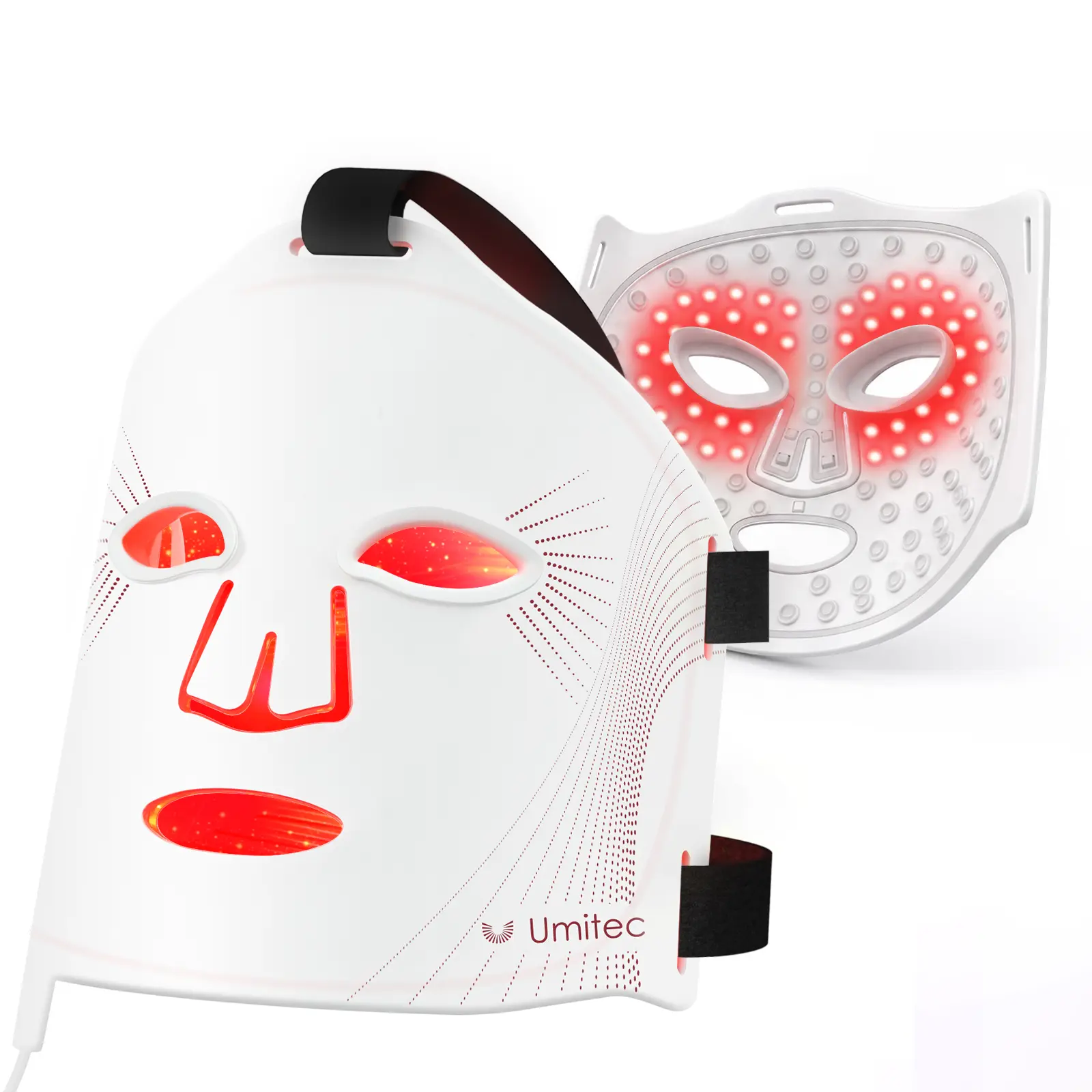 Umitec ZoneCraft Series 3 LED Light Therapy Mask, 4 Skin Modes with 830nm NIR, 4000mAh Rechargeable, Comfort Silicone LED Mask with Timing Function Remote & Portable, Anti-Aging, Skin Firming & Radiant Glow at Home, Perfect Gift backtoschool, Facial, Rech