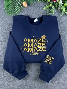 Project Hail Mary Embroidered Sweatshirt,  Sleeve Embroidery Grace Rocky Save Stars, Amaze Amaze Amaze Embroidery Shirt,Unisex Crewneck Tee