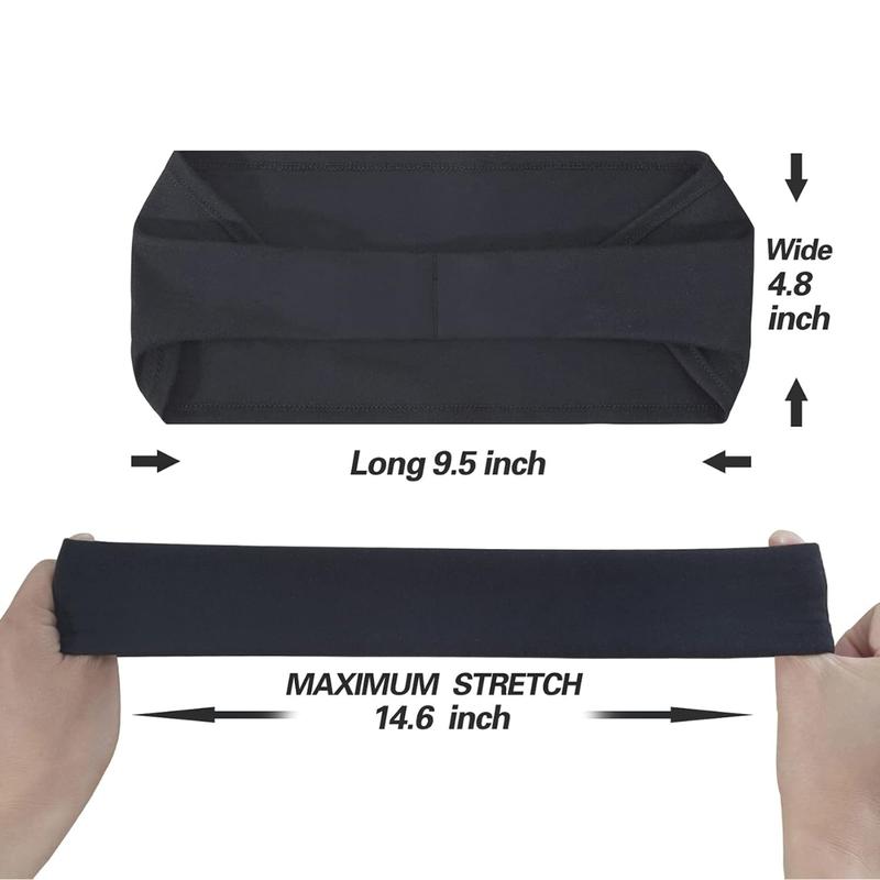 Mens Running Headband,5Pack,Mens Sweatband Sports Headband for Running,Cycling,Basketball,Yoga,Fitness Workout Stretchy Unisex Hairband