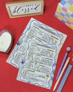 Set de Tarjetas de Lectura Bíblica | Registro de Libros de la Biblia | Cardstock Premium | Bible Reading Tracker | Journaling Cristiano