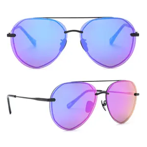LENOX - MATTE BLACK + PURPLE MIRROR SUNGLASSES