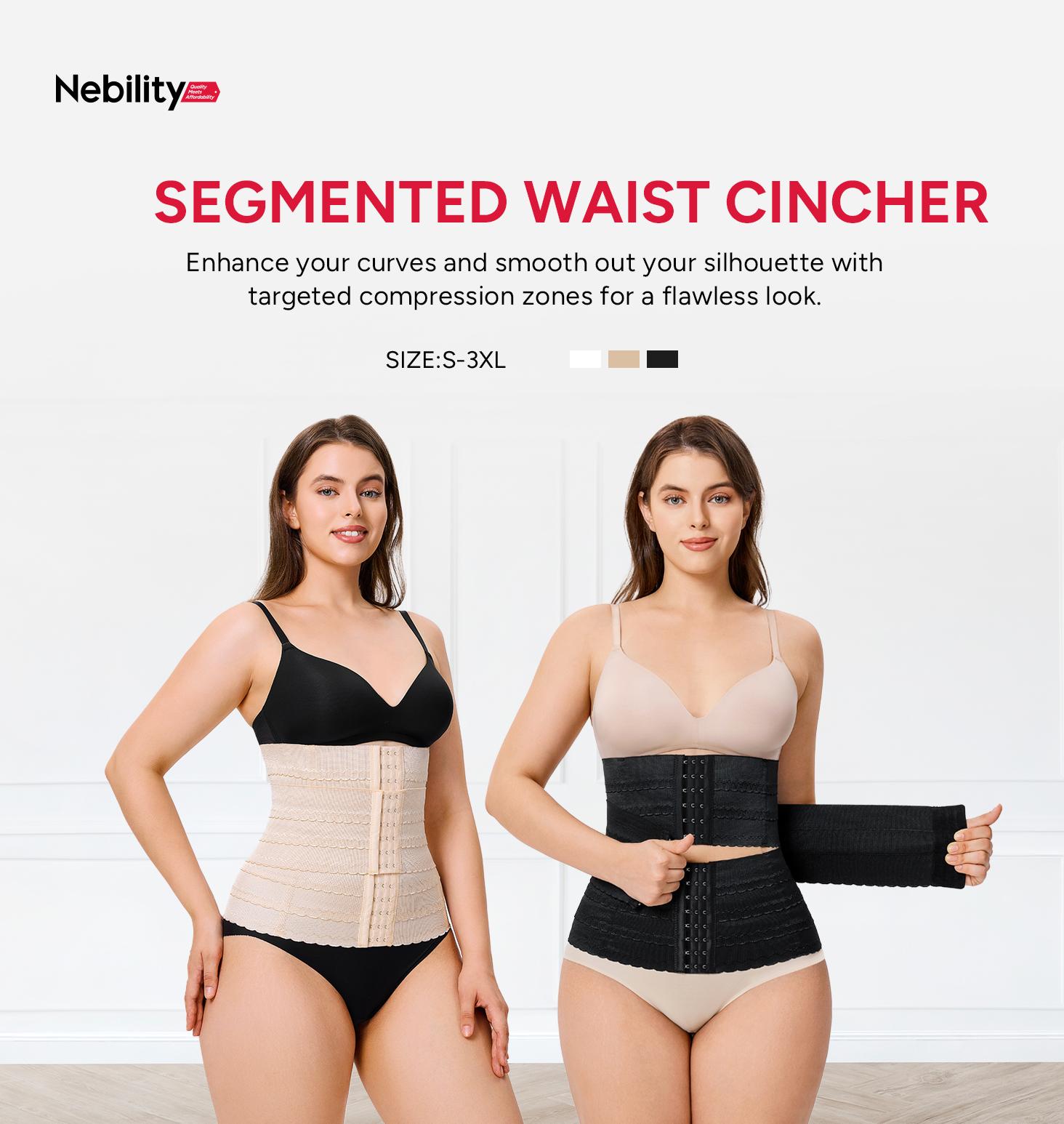 [Live] Nebility Women's Daily Shapewear Belt - Seamless Breathable Waist Slimmer, Tummy Control Compression & Scrunch Back Waistband, Minimalist Comfort Style Womenswear Basic