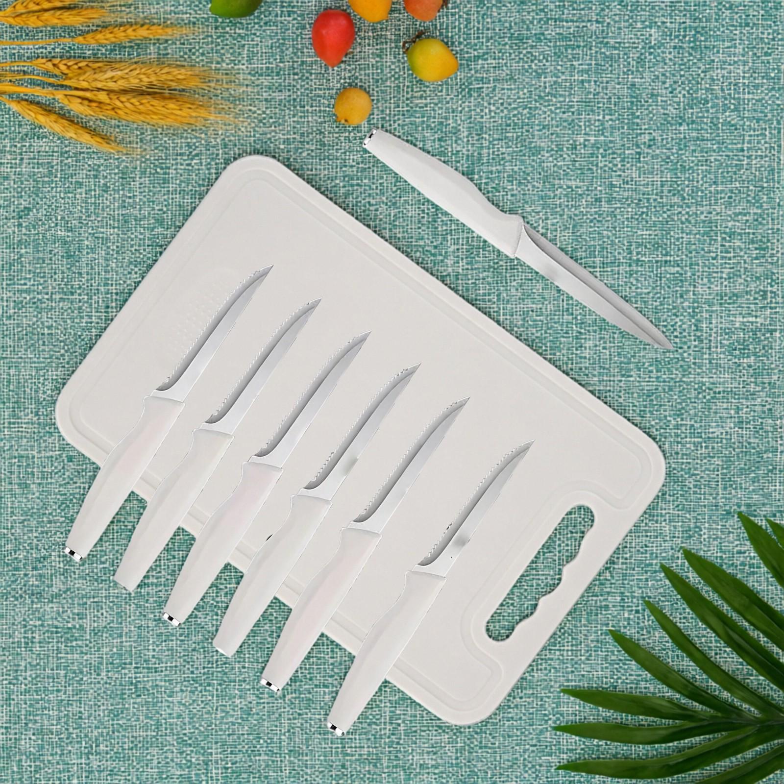 15-Piece Kitchen Knife Set with Solid Wood & Plastic Knife Block: Chef's Knife, Japanese-Style Knife, Meat/Vegetable Knife, Chicken Bone Knife, German-Style Steak Knife – All Included. Wooden Sturdy Chopping Utensils Storage Cutting