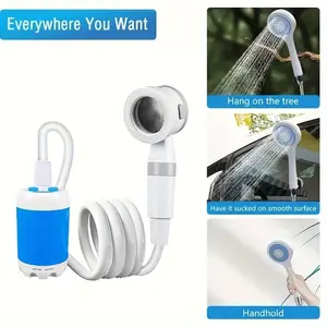 Portable Outdoor Shower Head | Battery Powered Handheld Camping Shower, Compact Water Pump Tool for Camping & Travel Essentials summerwins