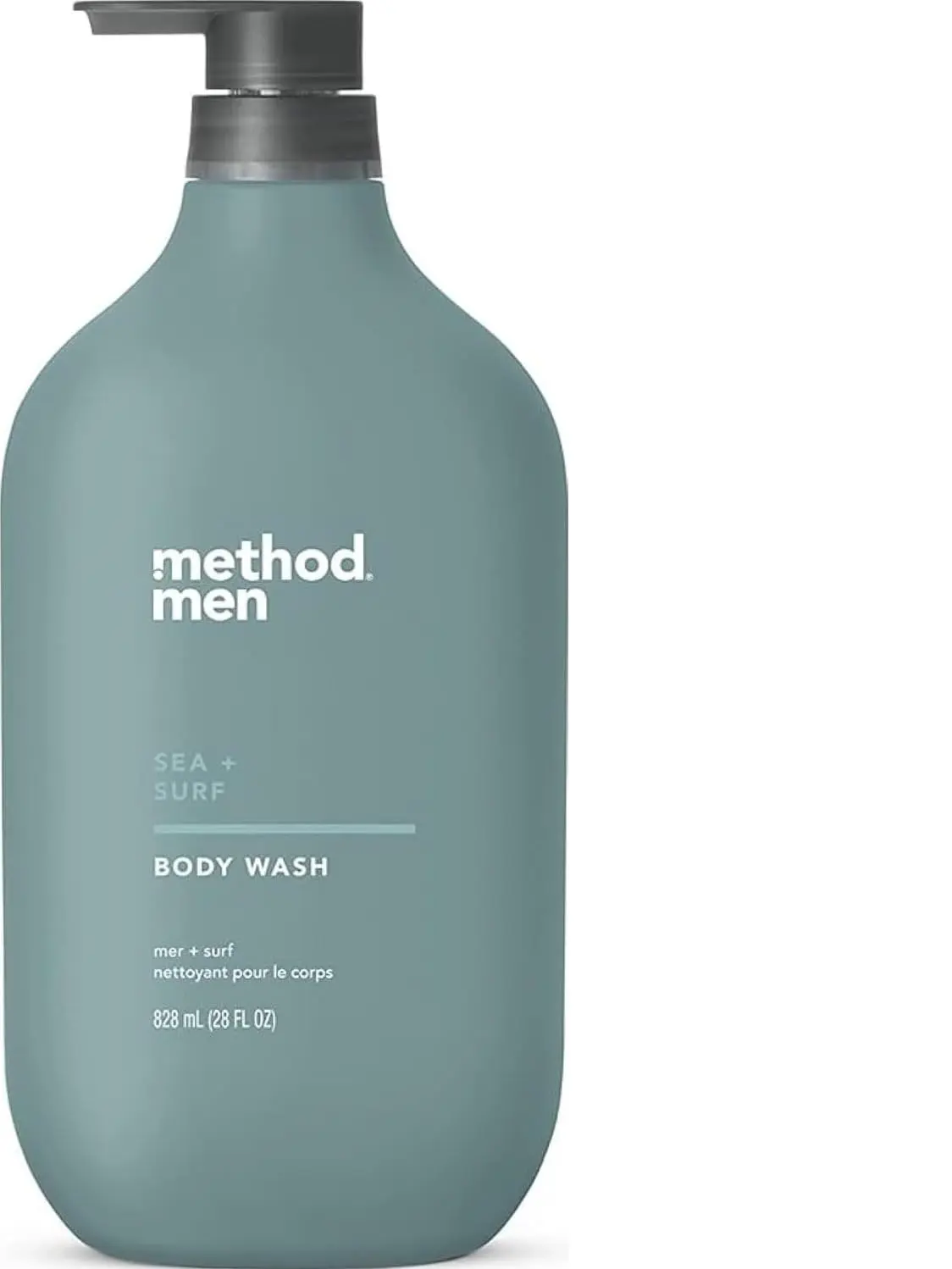 method Men’s Body Wash, Sea + Surf Scent, 28 fl oz | Soothing Formula, Leaves Skin Feeling Soft & Moisturized, Rich Lather, Made Without Parabens