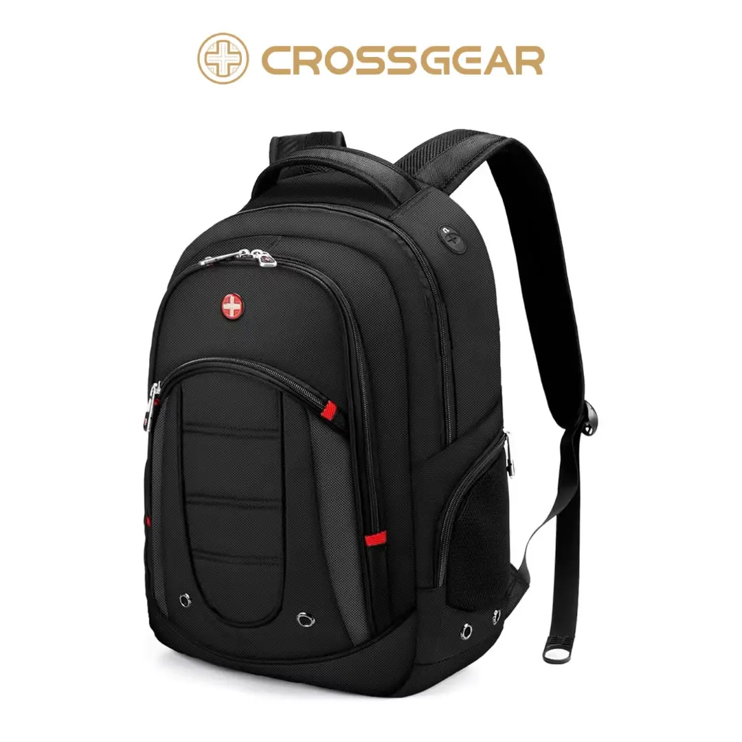 CROSSGEAR Travel Backpack Carry on 15.6inch Laptop Compartment,USB Port, Anti-Theft ,Water-Resistant, Multi Compartment Laptop backpack 17.3inch,Backpack for Men,Backpack for School, Backpack for College, Book Bags, Everyday Carry, Travel backpack