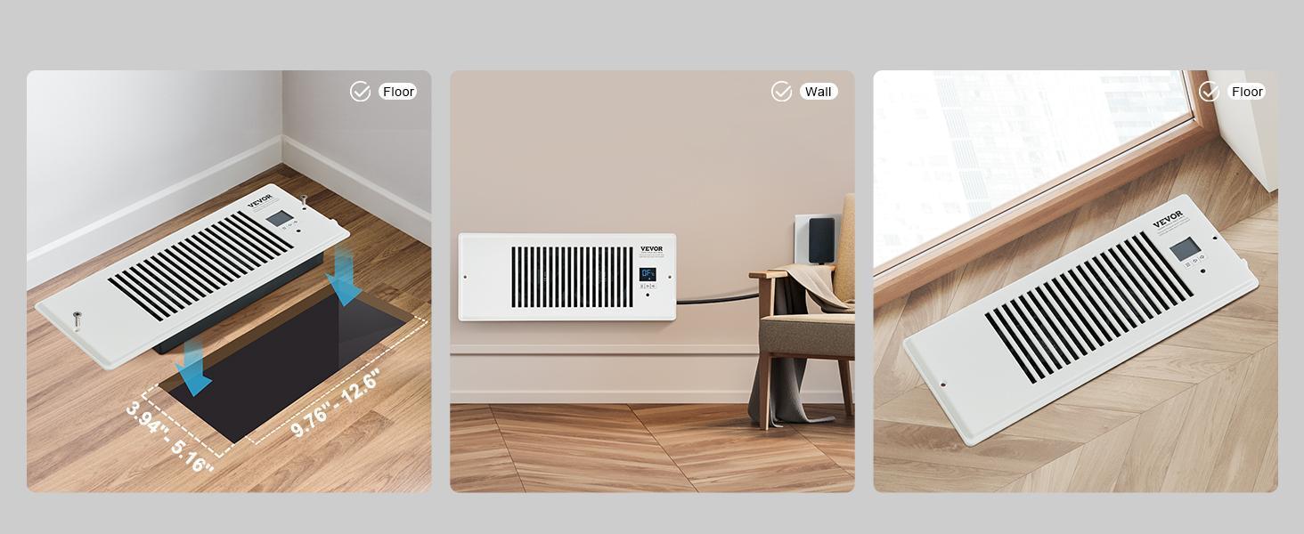 【Backtoschool】VEVOR 4”x12” Register Booster Fan - Quiet Aluminum Compact Indoor Ventilation Auxiliary Fan with Remote, Thermostat Control, Adjustable Speed for Heating & Cooling, White, Ventilation Fan 【Backtoschool】VEVOR 4”x12” Register Booster Fan - Quiet Aluminum Compact Indoor Ventilation Auxiliary Fan with Remote, Thermostat Control, Adjustable Speed for Heating & Cooling, White, Ventilation Fan