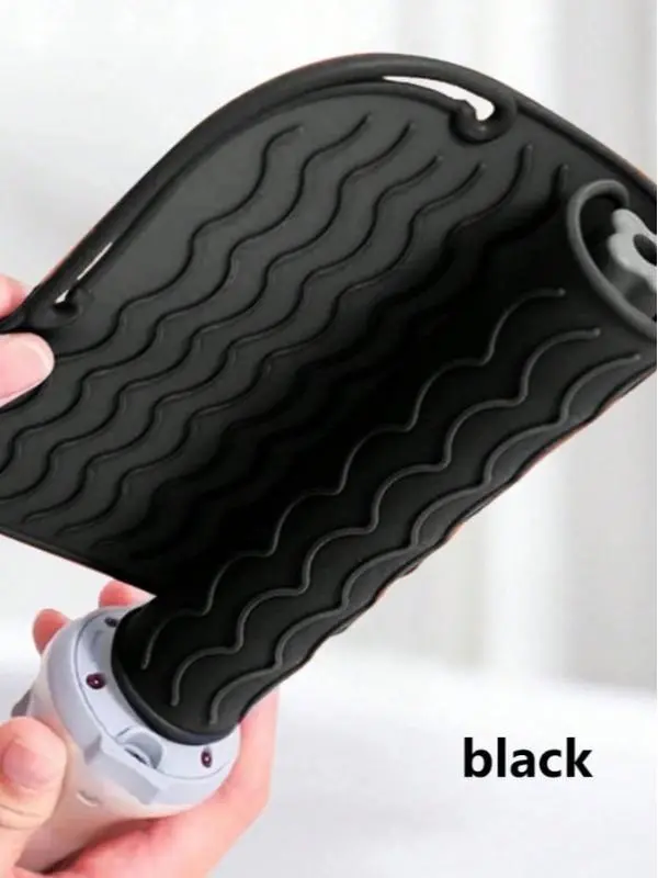Portable Silicone Heat-Resistant Pad, Straightener, Curling Iron Insulation Pad, Anti Slip And Heat-Resistant Pad, Travel Styling Tool For Travel Dressing Table, Travel Case For Hairdressing Tools - Heat-Resistant Pad, Straightener Pad