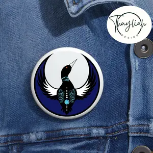 Minnesota Rebel Alliance Brooch - MN State Bird Loon Protest Pin, Assembled in the USA, Available in 3 Sizes, Casual, Lightweight and Durable, Progressive Political Resistance Accessory