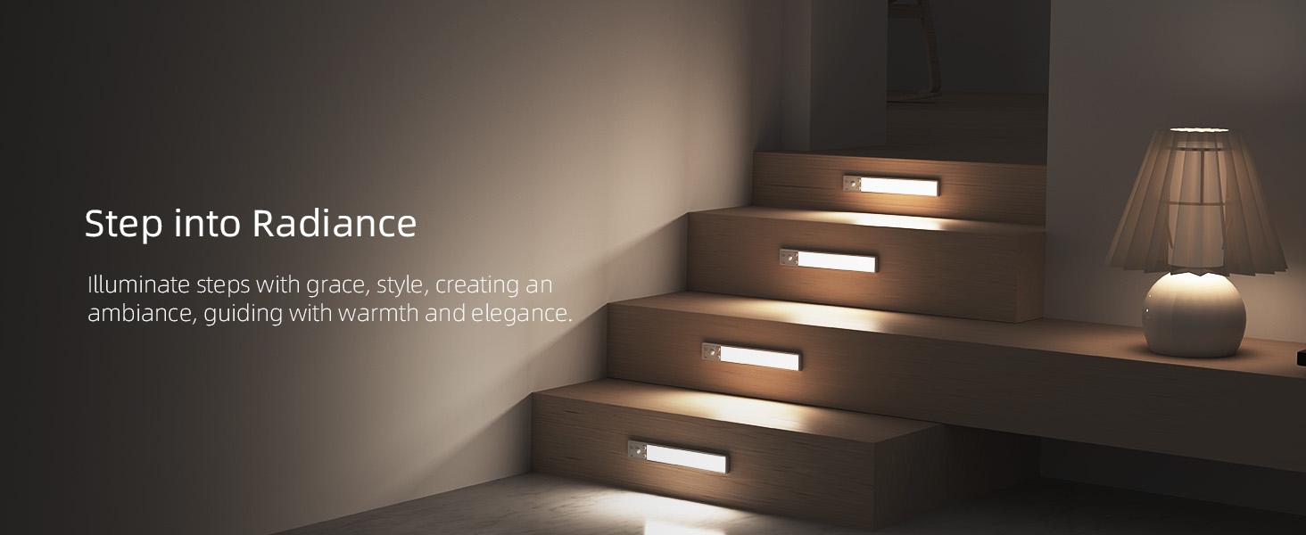 Under Cabinet Lights, LED Closet Lights with Motion Sensor Indoor, USB-C Rechargeable Counter Night Lights, Wireless Remote Kitchen Lights, Dimmable Lights for Home Decor, Kitchen, Stairs & Wardrobe Lighting, St. Patrick's Day Lights, Mother's Day Gifts