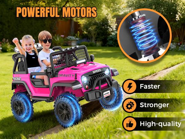 Hikole 24V Electric Ride On Car for Kids – 1/2 Seater, Remote Control, LED Lights, Bluetooth & Music,Christmas Gifts Hikole 24V Electric Ride On Car for Kids – 1/2 Seater, Remote Control, LED Lights, Bluetooth & Music,Christmas Gifts