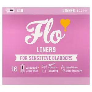 Here We Flo Liners, For Sensitive Bladders, Ultra-Thin, 16 Liners